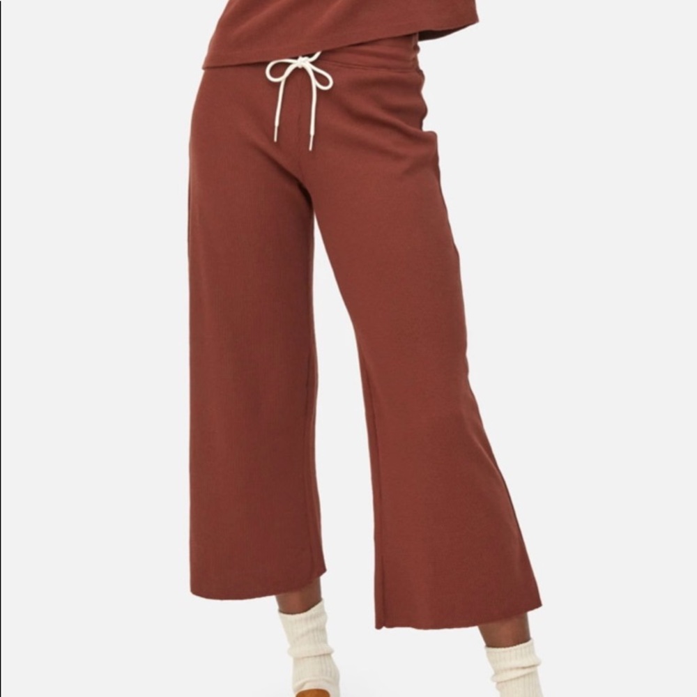 MATE the Label organic thermal wide leg pant